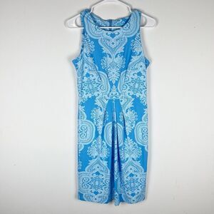 J. McLaughlin Catalina Cloth Women S Sleeveless Sheath Dress Paisley Sum…​
